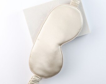 Silk Sleep Mask ‘Champagne’ - 25 MOMME, Luxurious Quality, 100% Pure Mulberry Silk
