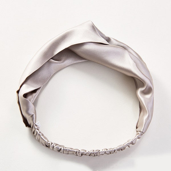 Pure Mulberry Silk Headband, Luxurious Look, 19 Momme