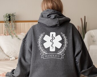 Black ICU Zip Up Nurse Jacket Personalized Healthcare Jacket RN Jacket With Custom Name ICU Nurse Sweatshirt Nursing Jacket Critical Care
