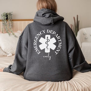 emergency department jacket nurse scrub jacket grey nurse jacket personalized navy blue nurse zip up hoodie nurse jacket blue nurse apparel emergency department zip up hoodie