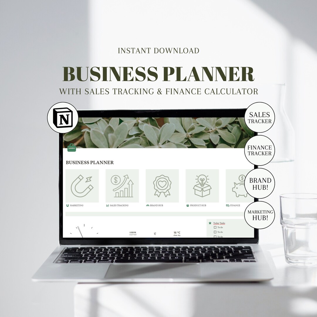 Business Notion Template Business Planner Digital Freelance Business ...