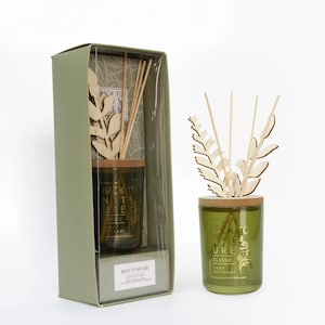 Exquisite design 100ml reed diffuser with wooden leaves " Back To Nature"