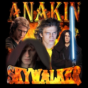 Anakin Skywalker PNG T-Shirt, Anakin Skywalker Grafik-T-Shirt, Anakin Skywalker Retro 90&#39;s Fans T-Shirt, Anakin Skywalker Geschenk
