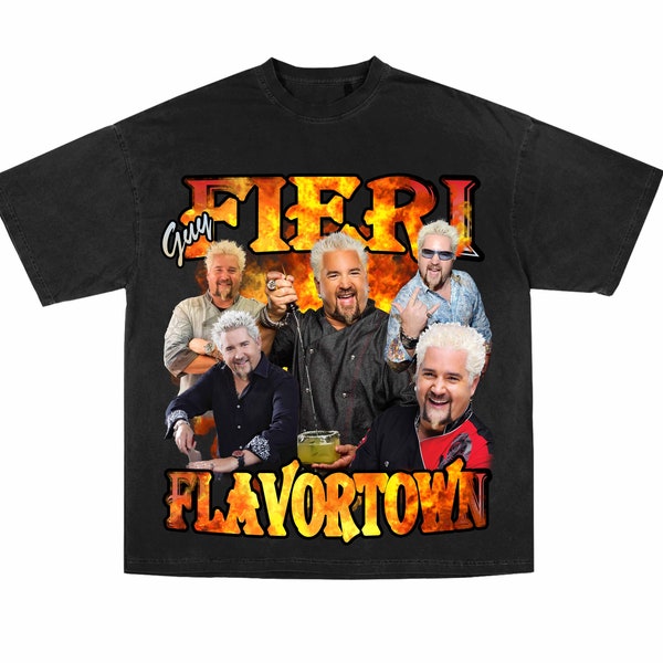 Guy Fieri Flavortown png, 90's Bootleg Png, Tshirt Desing, 300 Dpi.