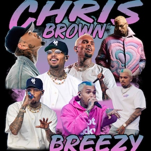 Chris Brown PNG, Chris Brown desing, Bootleg Hip Hop Shirt desing, Chris Brown hommage des années 90 graphique PNG, Hiphop PNG, cadeau pour fan