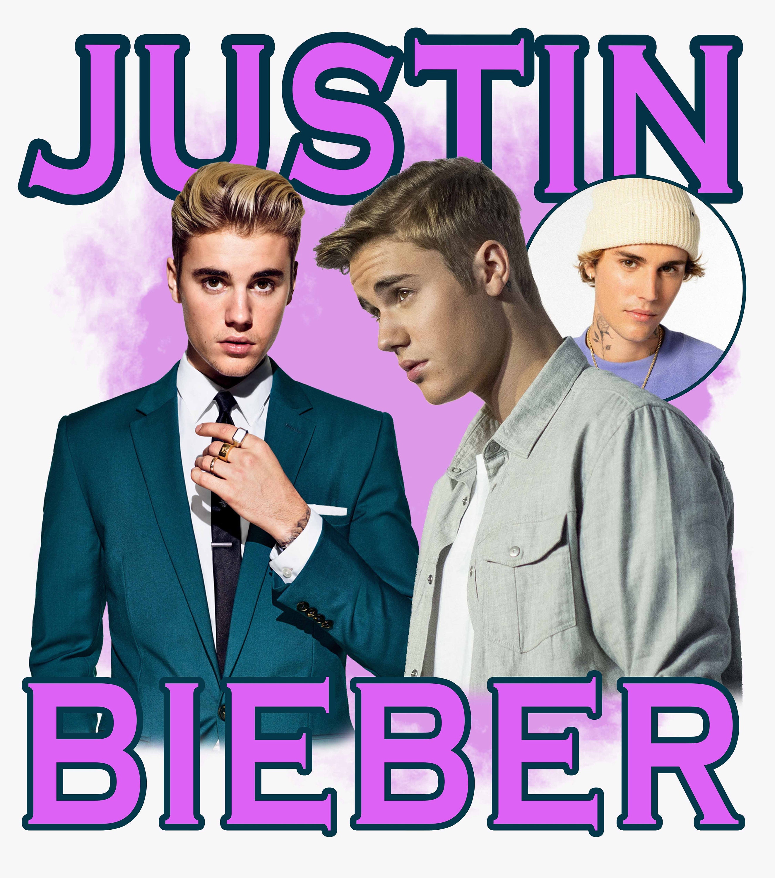 JUSTIN BIEBER T Shirt Design PNG, Vintage Rap Bootleg Png