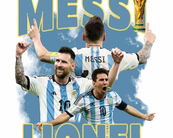 Messi T Shirt Design. Lionel Football, Messi Png, Messi Vektor, messi shirt desing, Bootleg Tee. digital download, Ready To Print.