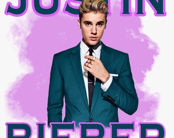 JUSTIN BIEBER T Shirt Design PNG, Vintage Rap Bootleg Png, Instant Download 300 Dpi