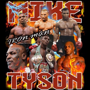 Vintage Mike Tyson Iron Mike PNG T-Shirt, Mike Tyson Shirt, Iron Mike Grafik T-Shirt, Boxsport Legend T Shirt PNG Sofort Download 300dpi