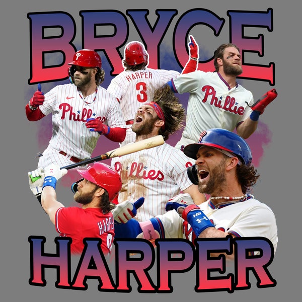 Bryce Harper T-Shirt Design PNG Digital Instant Download