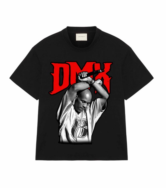 Camiseta Oficial DMX | Logo Rojo Sobre Negro | Corte Clásico | Hombros Sellados | Hombre