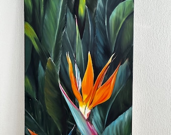 Original Ölgemälde: Paradiesvogel (70 x 40 cm)