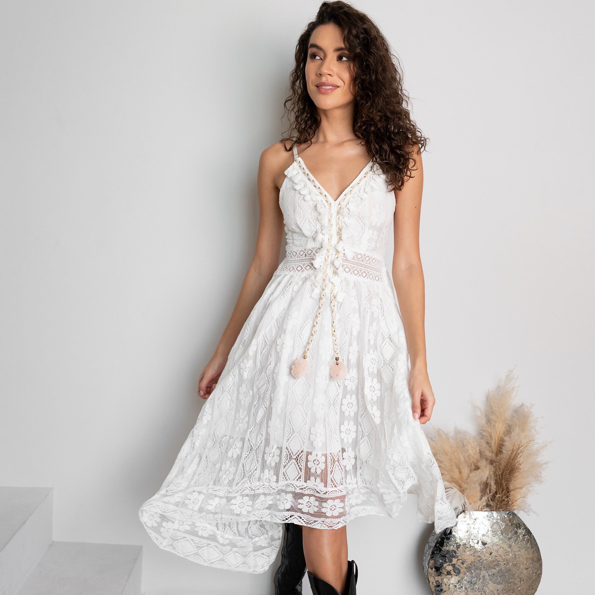 White holiday store clothes