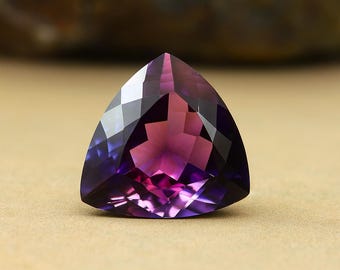 Alejandrita de 19,00 ct que cambia de color, piedra preciosa suelta de corte trillón