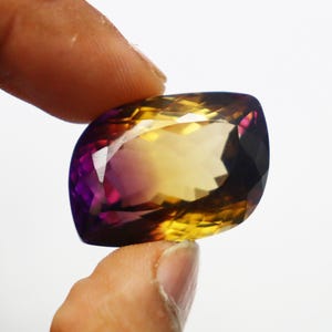 Fancy Cut Natural Ametrine 50.95CT Faceted Bi Color Ametrine 24x16x13MM Loose Gemstones for Jewelry Ring Making Certified Loose From Bolivia
