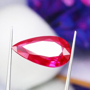 Natürliche Rubin Beste Qualität Facettierte Echte Rosa Farbe Luxus Schmuck machen Birnenform Größe 25x14x8mm 25.90Ct GGI zertifizierte lose Edelstein