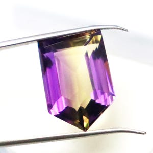 Natural Fancy Shape Ametrine Loose Gemstones 17X12X8MM Ring Size Bi Color Ametrine 13.90CT Faceted Jewelry Making Product Mother&#39;s Day Gifts