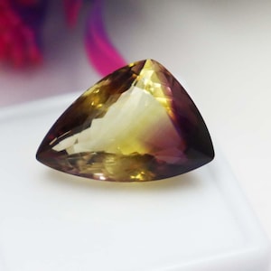 Faceted Natural Ametrine Pendant: 32.35 Carat Bi-Color Gemstone, Bolivia GGI Certified