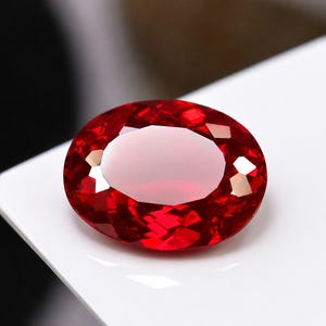 Oval geschliffener roter Rubin-Edelstein, purpurroter Stein, loser Stein, Schmuckherstellung, Verlobungsringstein (30,70 ct)