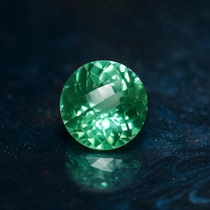 AAA Natural Teal Sapphire Green Color Genuine Stone 11.75CT Loose gemstone For Jewelry Making Round Shape 13X13X5MM Size Faceted Gemstones