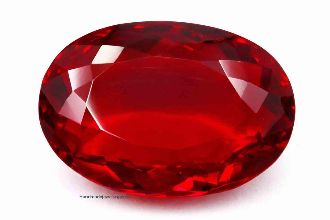 Unique Oval Shape Natural Blood Red Ruby Best Quality Faceted Luxury ...
