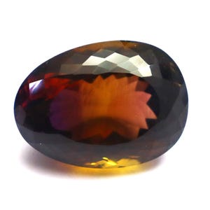 Fancy Shape 95.05CT Ametrine Natural Loose Gemstones Ring Size Bi Color Ametrine Faceted Crystal Jewelry Making Mother&#39;s Day Gift 32X23X19MM