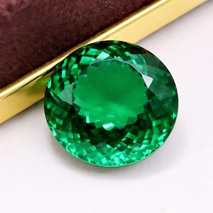 Natural Sapphire Stone Luxury Jewelry Making Round Shape Unique Dark Green Color Best Quality Faceted 20.80Ct GGI Certified Loose Gemstones