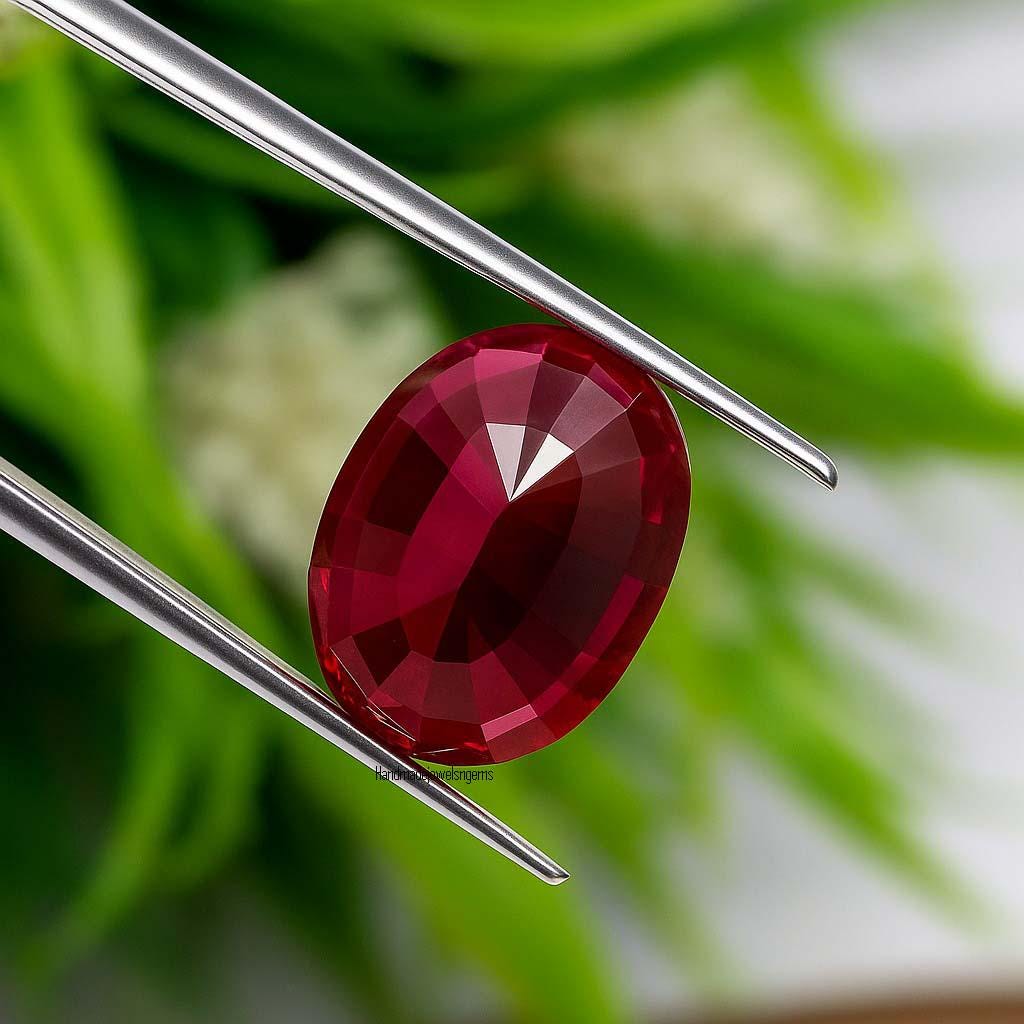 A Bleeding Ruby Natural Blood Red Ruby, 9.15ct Oval Cut Loose Gemstone - Etsy