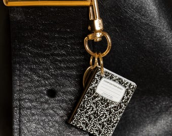 Mini Book Bag Charm Keychain