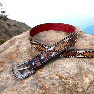 Rundleer Riem voor Mannen Vrouwen Echte Echte Lederen Riemen voor Cowboys Westerse Gesp Natuurlijke Koeienbont Vaderdagcadeau