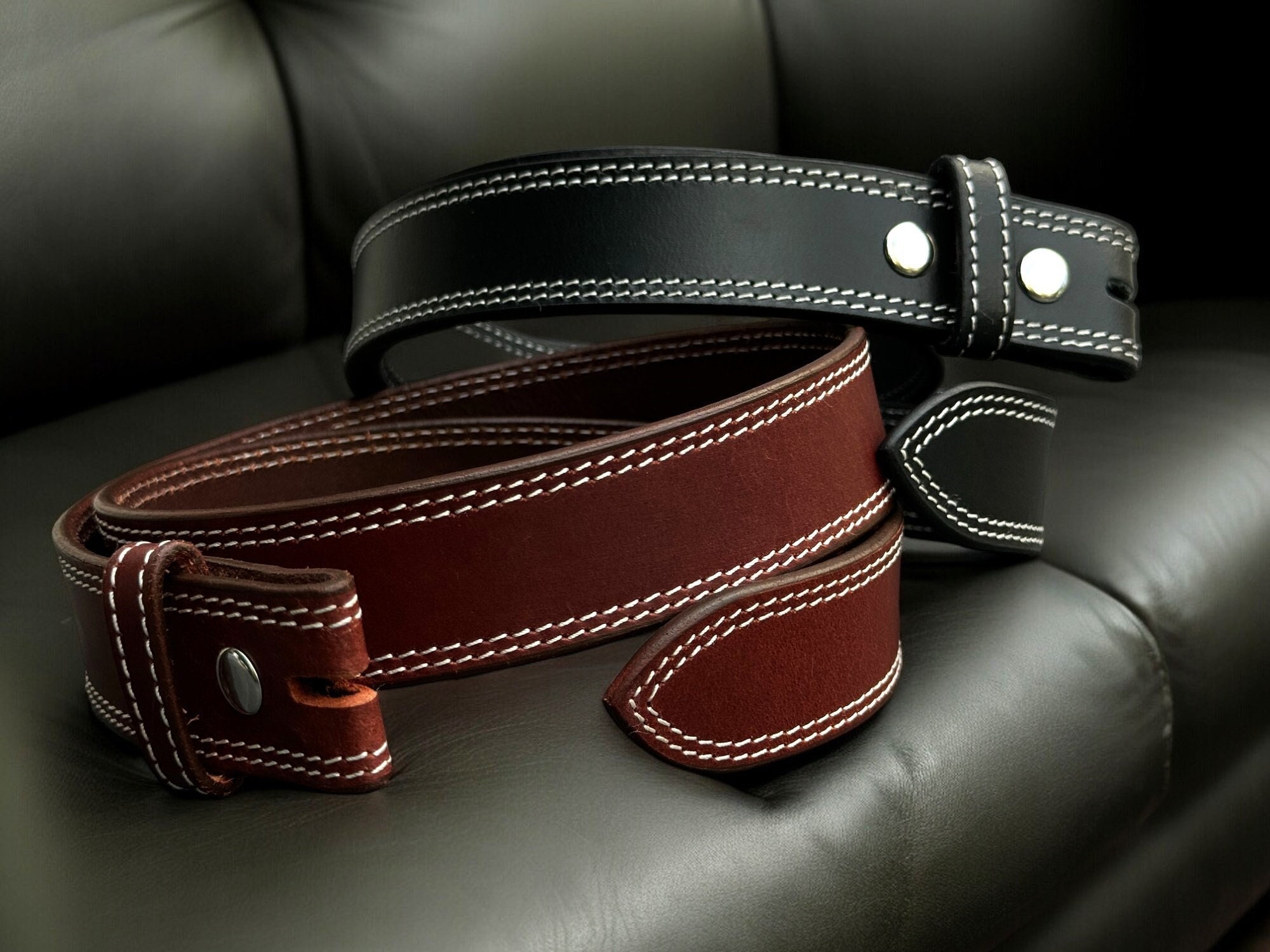Vegan Burgundy Belt - Etsy