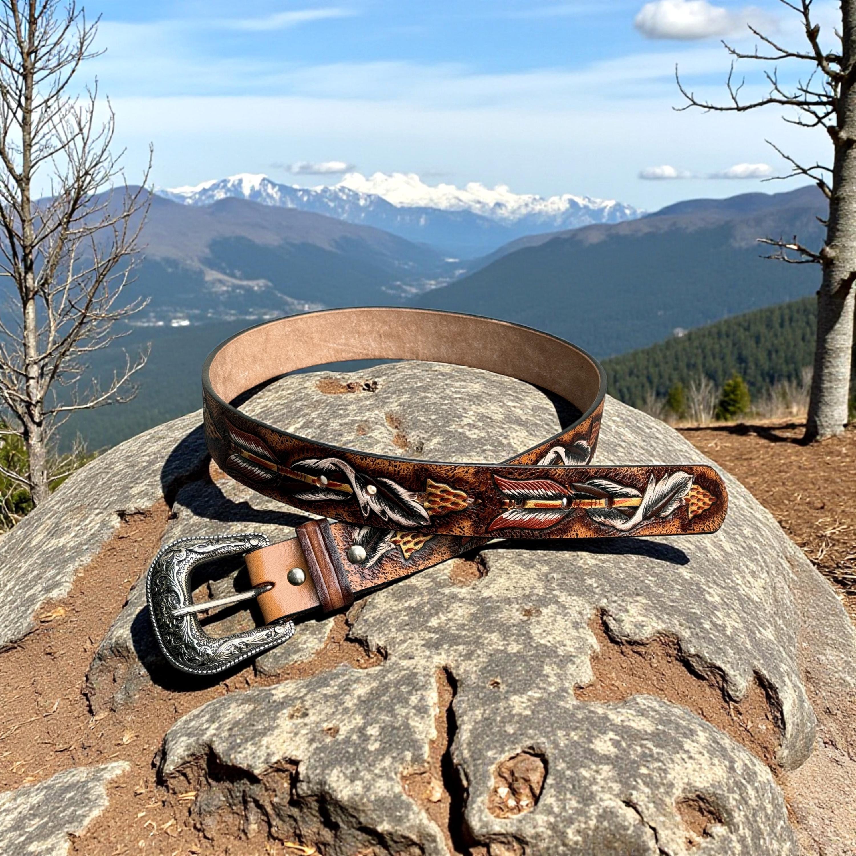 Painted Cowboy Belt - Etsy