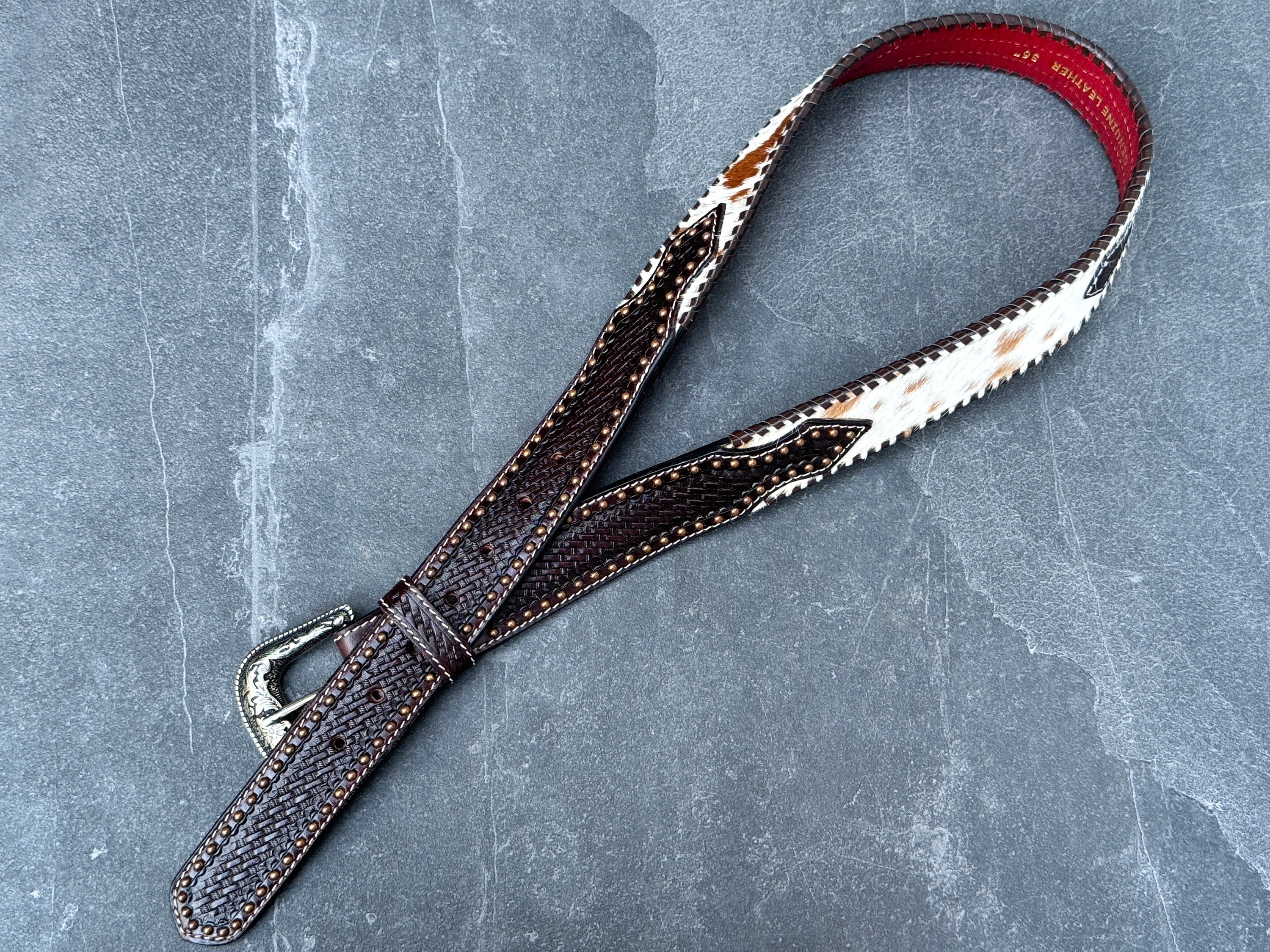 COWHIDE Leather Belt 100% Genuine Full Grain Cowhide Belts  display picture 1