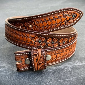 Handgemaakte westernriem heren echt volnerf leer zonder gesp reliëf cowboy handgemaakte riem riem vaderdagcadeau