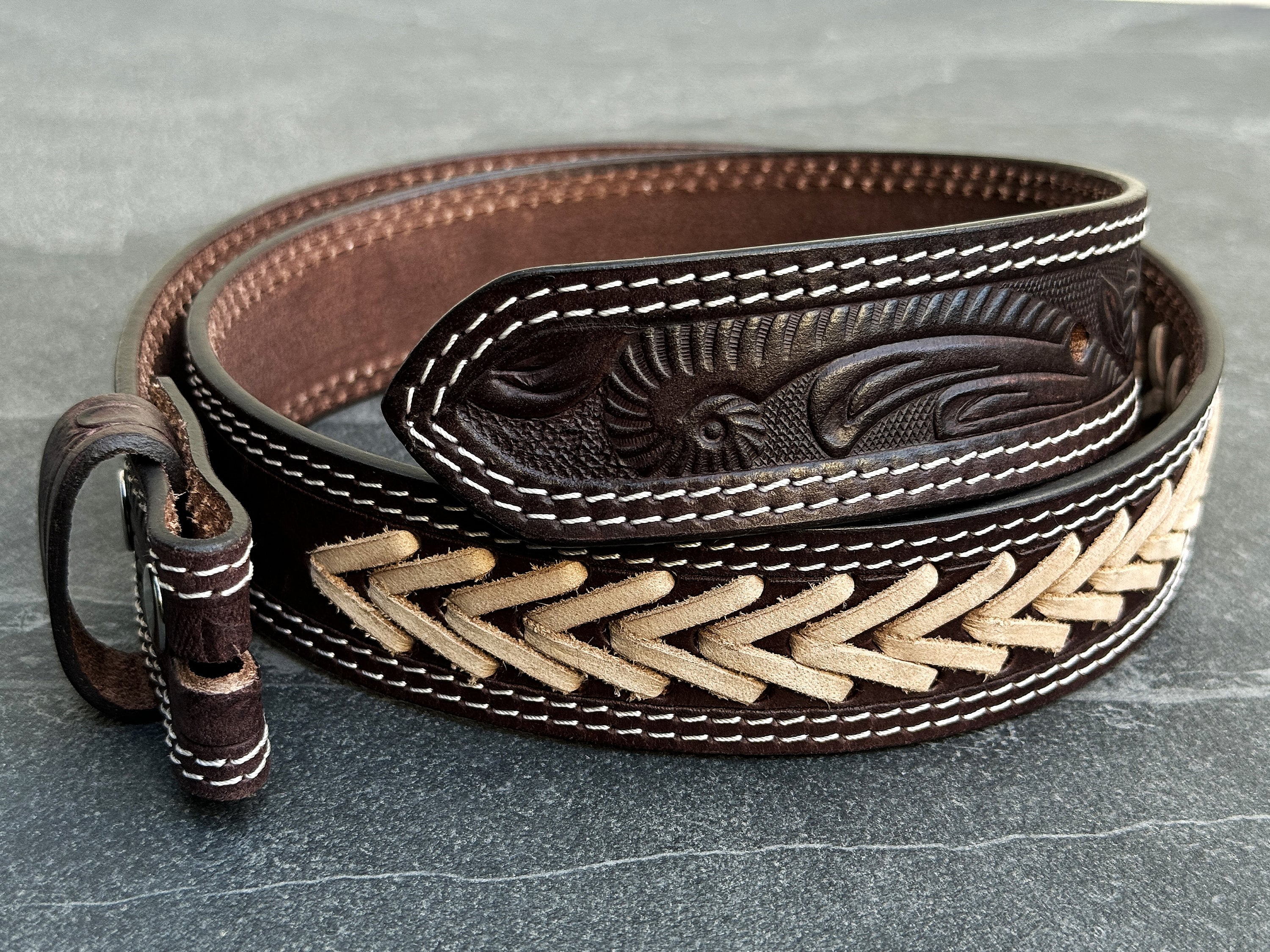 Mens western style belts deals