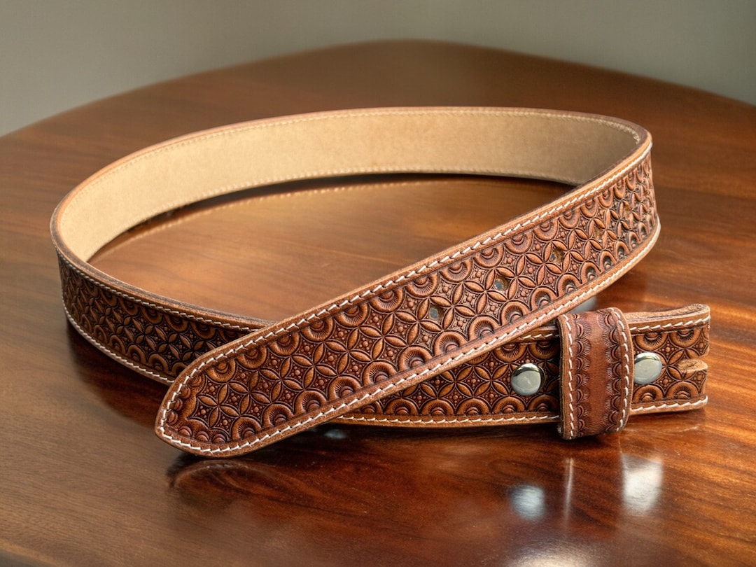 Handmade Leather Belt Leather Belts Western Personalized  display picture 3