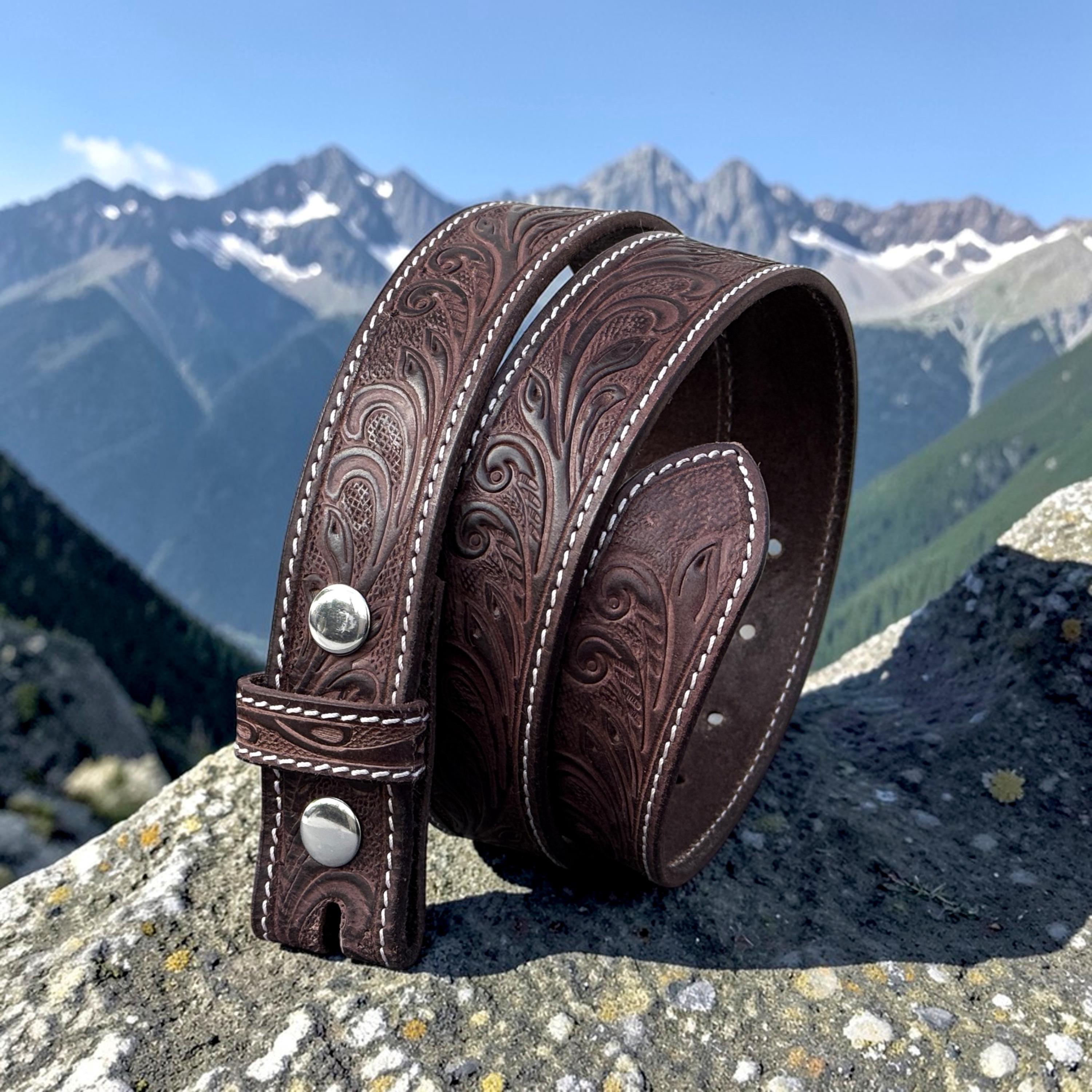 Cowhide Leather Belt - Etsy