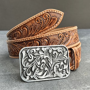 Mens Leather Belt Rectangle Buckle - Etsy