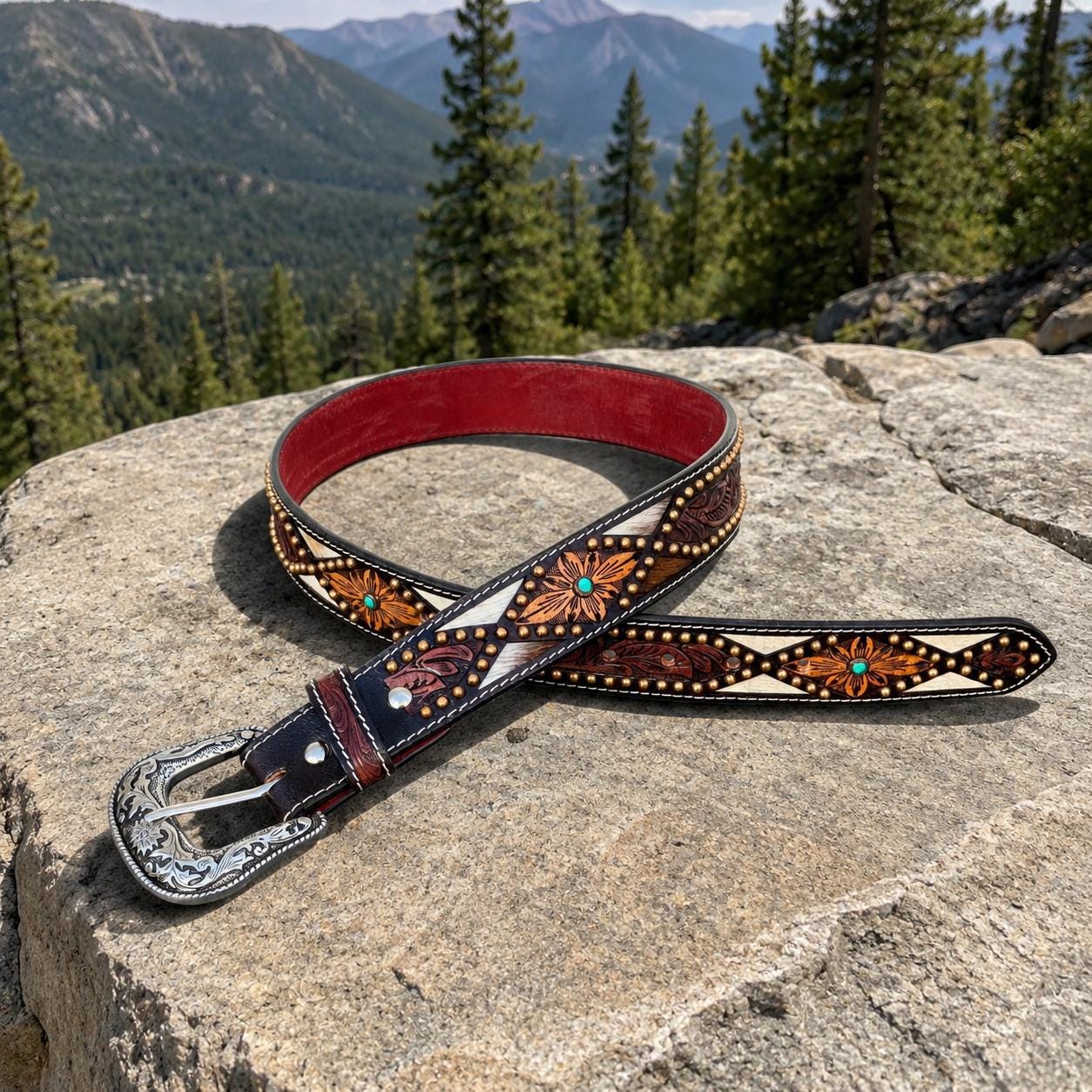 Cowhide Leather Belt for Men Women Genuine Real Hair-on Leather