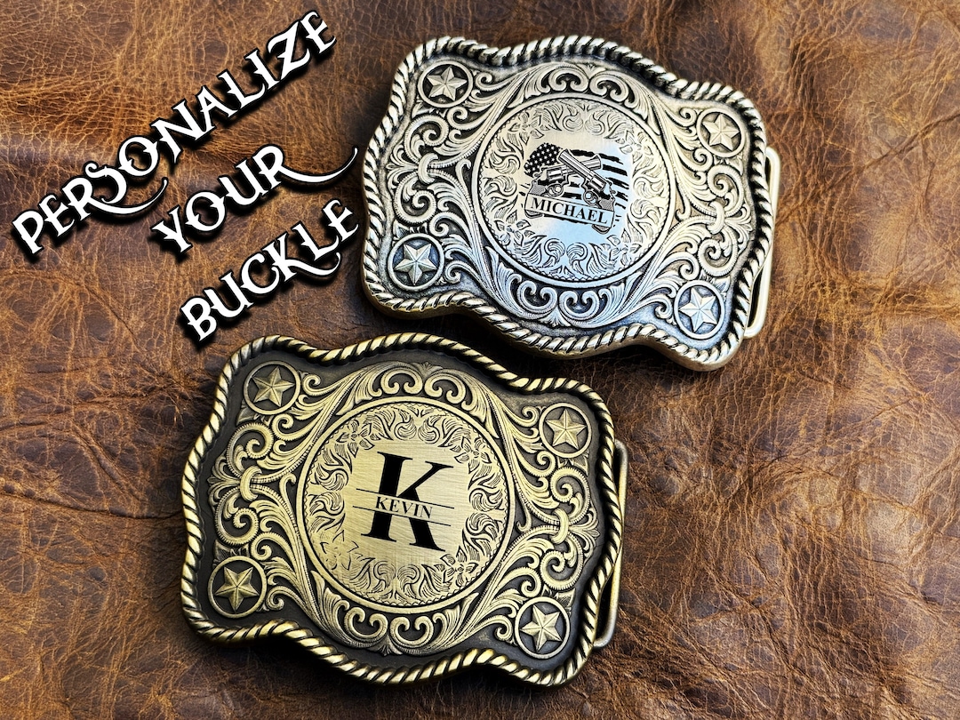 Custom Western Belt Buckle Personalized Men #39 s Belt Buckle Monogram Belt