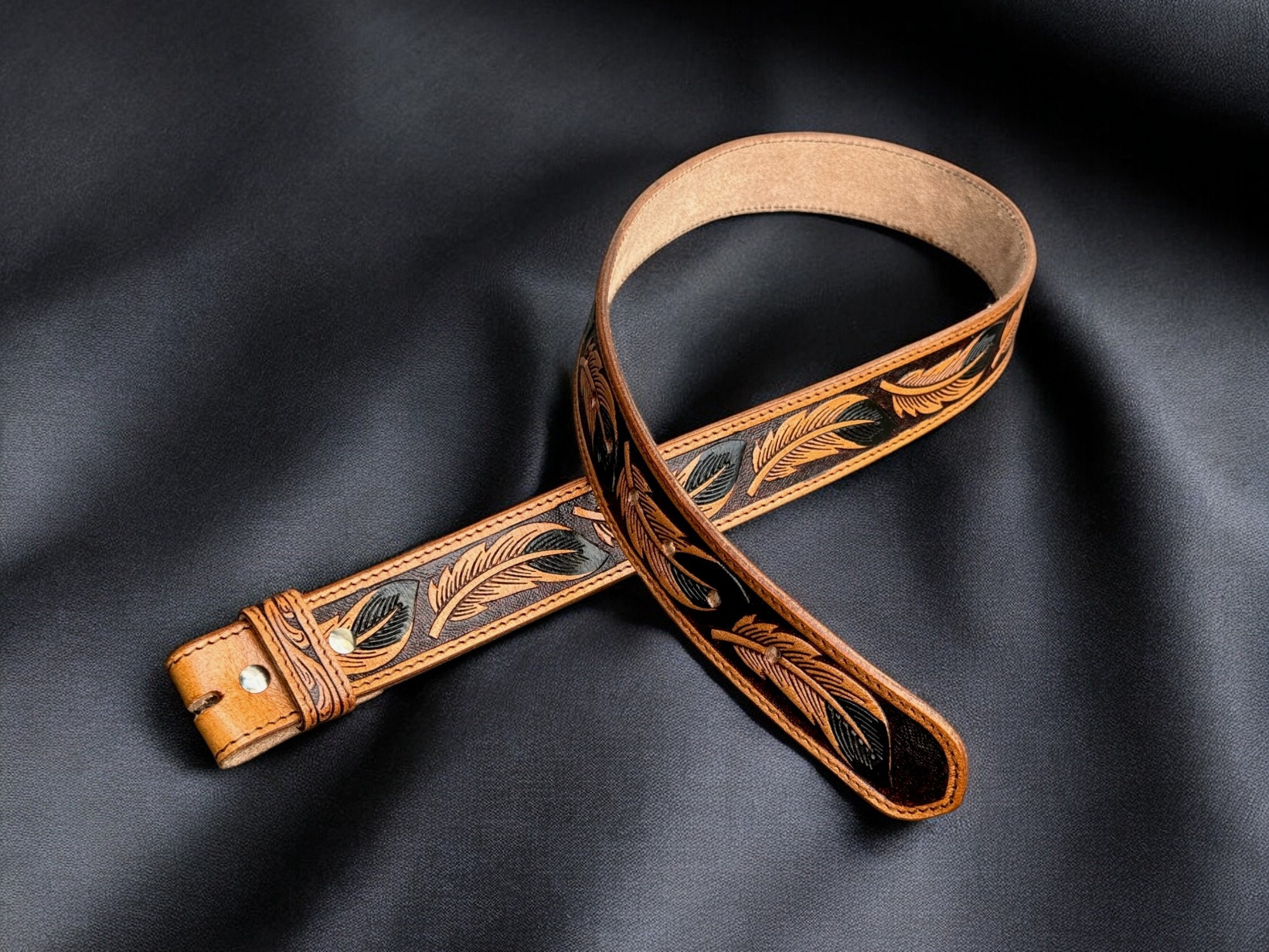 Handmade Men's Women's Western Belt Genuine Full Grain