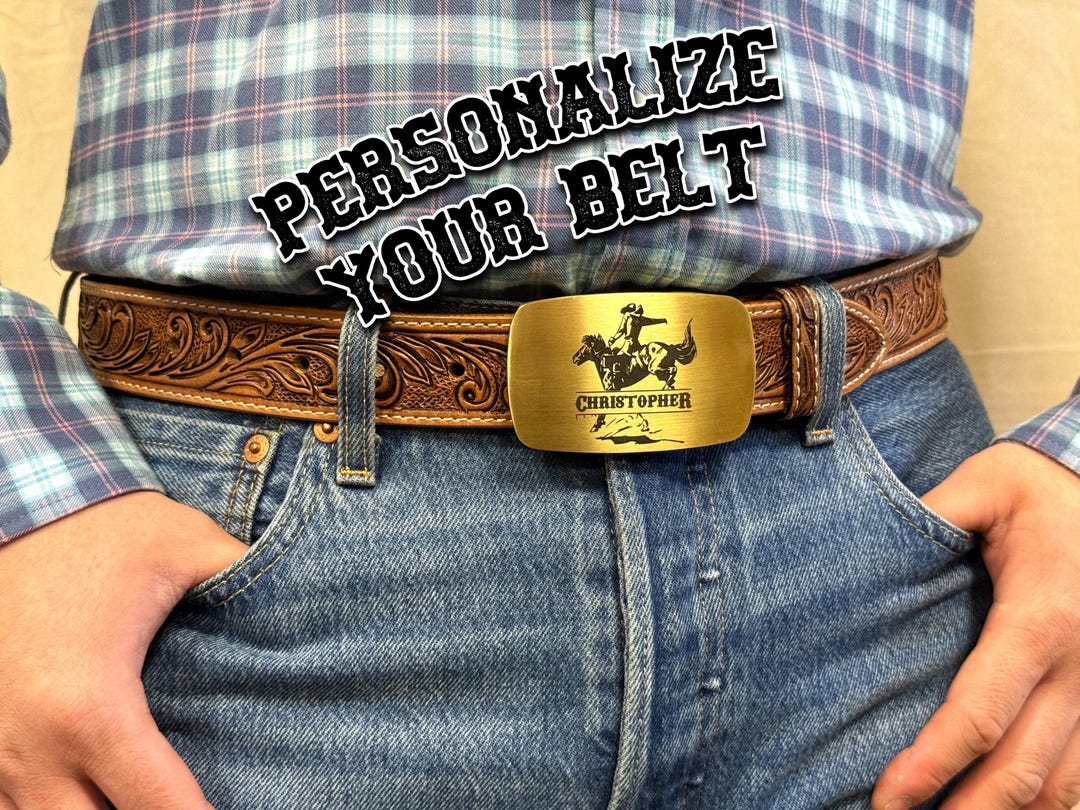 Custom Genuine Leather Belt, Western Personalized Belt, Monogramed ...