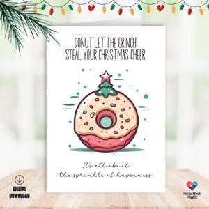Printable Christmas Card, Printable XMAS funny, Digital Card for Holiday, 5x7 Greeting Card, Printable Envelope