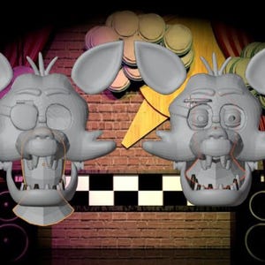Diseño de casco de cosplay articulado de Foxy de Five Nights at Freddy's v2