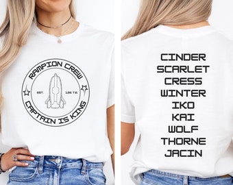 Rampion Crew Shirt, Lunar Chronicles T Shirt, The Lunar Chronicles, Cinder, The Rampion Crew, Bookish Things, The Lunar Chronicles T Shirt
