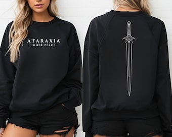 ACOTAR Sweatshirt, ACOTAR Merch, Ataraxia Sword Shirt, Night Court Shirt, SJM, A Court of Silver Flames, Comfort Colors, Nesta and Cassian