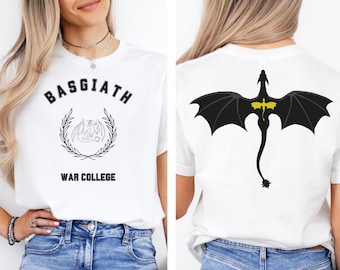 Maglietta della quarta ala, maglietta della serie Empyrean, maglietta del drago, maglietta del Basgiath War College, maglietta alla moda, maglietta del quadrante dei cavalieri, cavaliere del drago