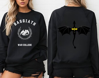 Girocollo del Basgiath War College, felpa Fourth Wing, merchandising della serie Empyrean, Violet e Xaden, maglietta Dragon Rider, quadrante The Riders