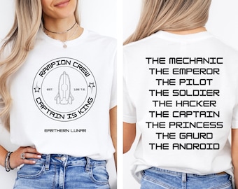 Rampion Crew Shirt, Lunar Chronicles T Shirt, The Lunar Chronicles, Cinder, The Rampion Crew, Bookish Things, The Lunar Chronicles T Shirt