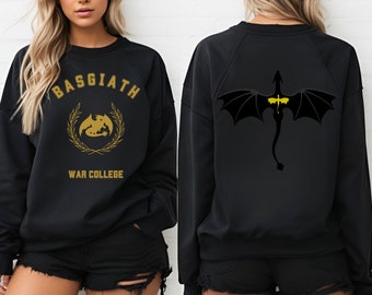 Girocollo del Basgiath War College, felpa Fourth Wing, merchandising della serie Empyrean, Violet e Xaden, maglietta Dragon Rider, quadrante The Riders